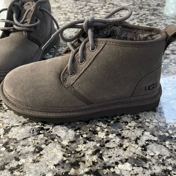 UGG Taupe Lace-Up Suede Boots - Picture 3 of 5